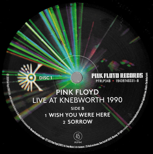 GENERICO Vinilo Pink Floyd - Live At Knebworth 1990