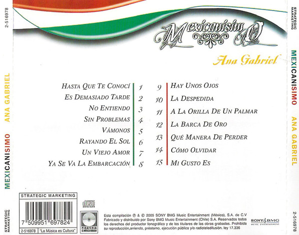 Ana Gabriel – Mexicanísimo cd nuevo - Imagen 2