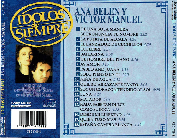 Ana Belén Y Víctor Manuel – Idolos De Siempre cd nuevo - Imagen 2
