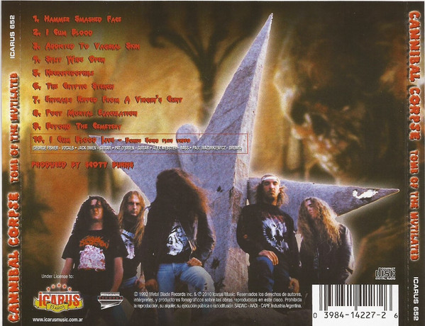 Cannibal Corpse – Tomb Of The Mutilated cd nuevo - Imagen 2