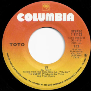 Toto – 99   vinilo single 7″ usado