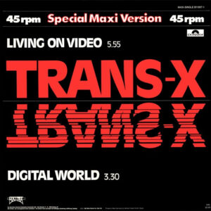 Trans-X – Living On Video / Digital World  maxi single usado