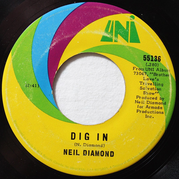 Neil Diamond – Sweet Caroline (Good Times Never Seemed So Good) vinilo single 7″ usado - Imagen 2