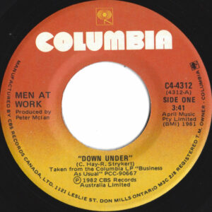 Men At Work – Down Under   vinilo single 7″ usado