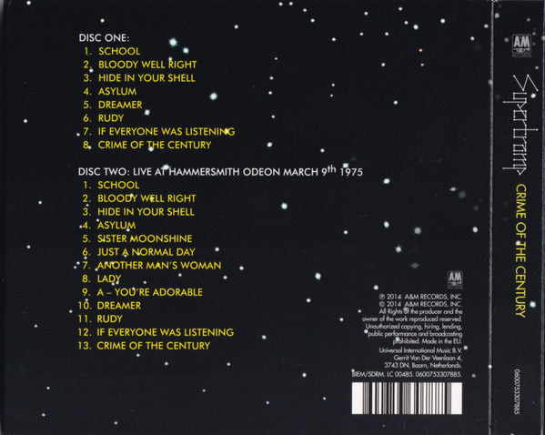 Supertramp – Crime Of The Century cd doble nuevo - Imagen 2