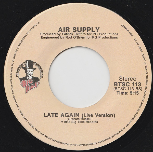 Air Supply – Making Love (Out Of Nothing At All) vinilo single 7″ usado - Imagen 2