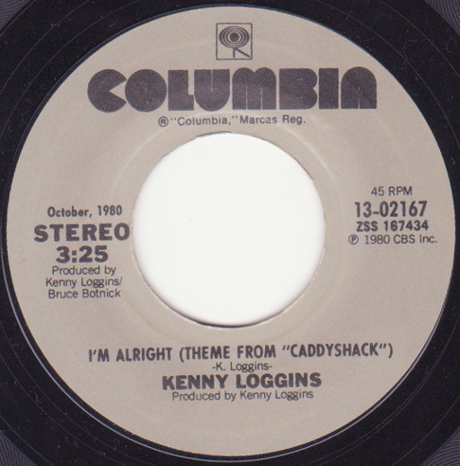 Kenny Loggins – This Is It / I'm Alright (Theme From "Caddyshack") vinilo single 7″ usado - Imagen 2