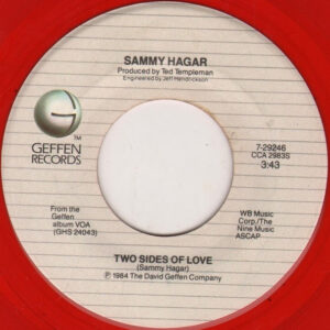 Sammy Hagar – Two Sides Of Love   vinilo single 7″ usado
