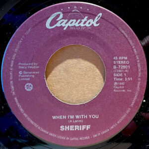 Sheriff – When I'm With You   vinilo single 7″ usado