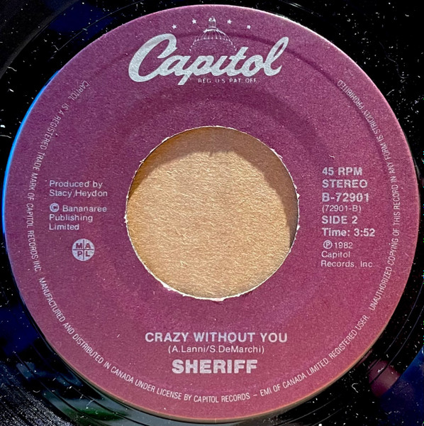 Sheriff – When I'm With You vinilo single 7″ usado - Imagen 2