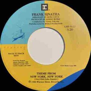 Frank Sinatra – Theme From New York, New York / You And Me (We Wanted It All)   vinilo single 7″ usado