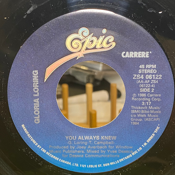 Carl Anderson & Gloria Loring – Friends And Lovers vinilo single 7″ usado - Imagen 2