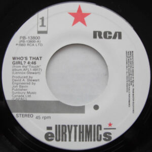 Eurythmics – Who's That Girl?    vinilo single 7″ usado