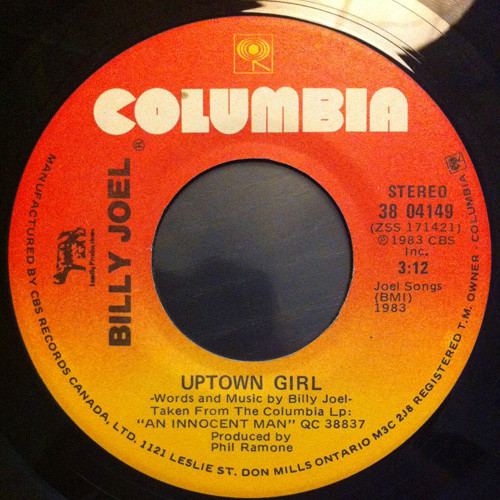 Billy Joel – Uptown Girl vinilo single 7″ usado