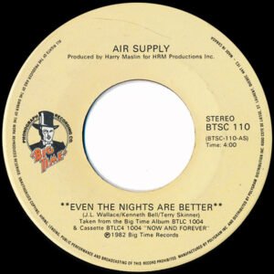 Air Supply – Even The Nights Are Better   vinilo single 7″ usado
