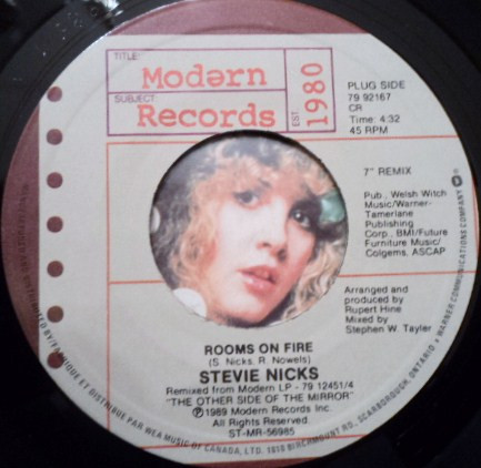 Stevie Nicks – Rooms On Fire vinilo single 7″ usado