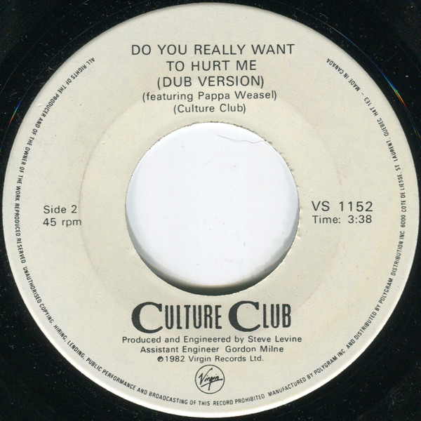 Culture Club – Do You Really Want To Hurt Me vinilo single 7″ usado - Imagen 2