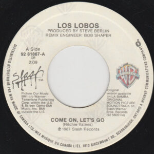 Los Lobos – Come On, Let's Go   vinilo single 7″ usado