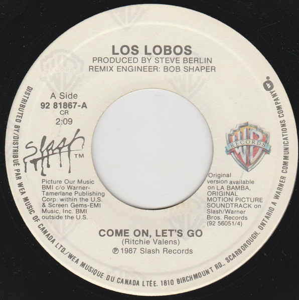 Los Lobos – Come On, Let's Go vinilo single 7″ usado