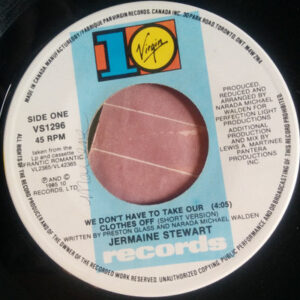 Jermaine Stewart – We Don't Have To Take Our Clothes Off   vinilo single 7″ usado