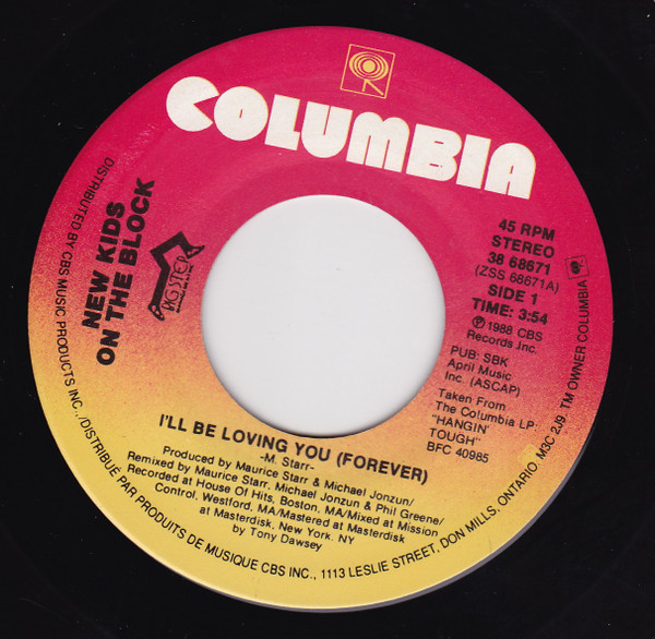 New Kids On The Block – I'll Be Loving You (Forever) vinilo single 7″ usado