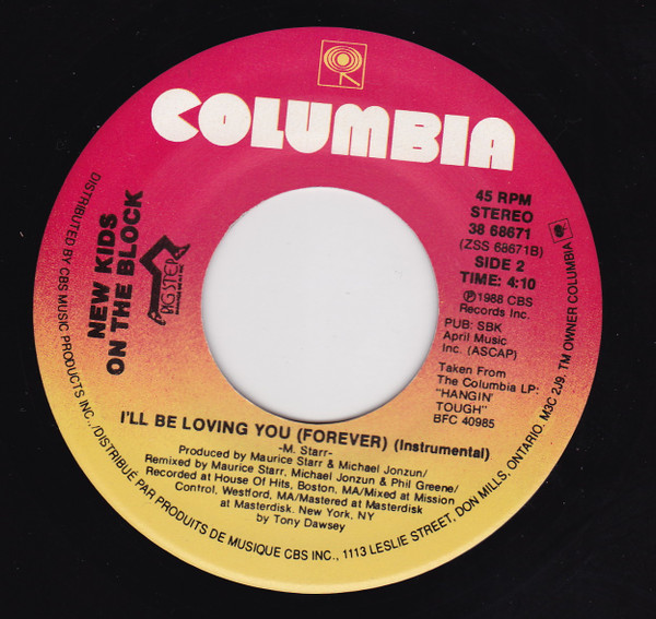 New Kids On The Block – I'll Be Loving You (Forever) vinilo single 7″ usado - Imagen 2