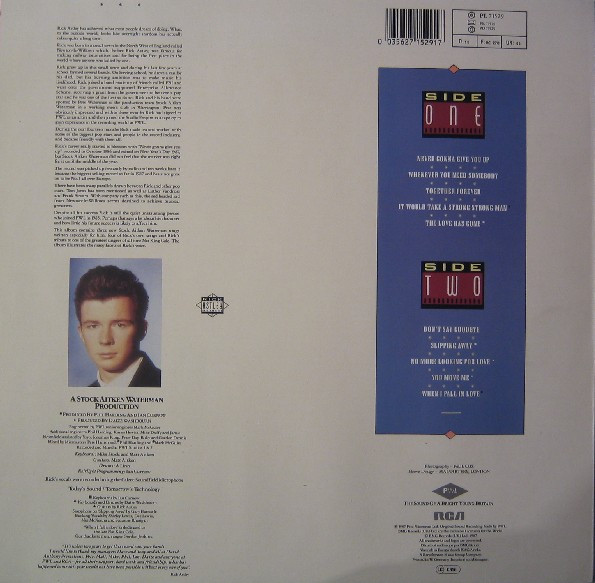 Rick Astley – Whenever You Need Somebody vinilo usado - Imagen 2