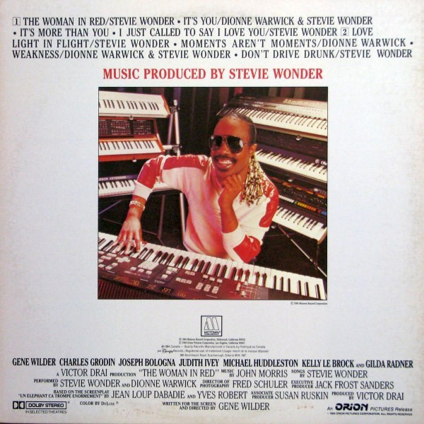 Stevie Wonder – The Woman In Red (Selections From The Original Motion Picture Soundtrack) vinilo usado - Imagen 2
