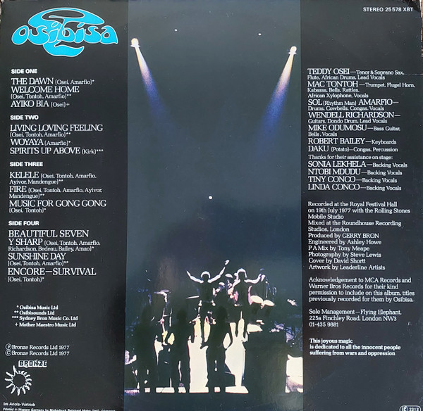 Osibisa – Black Magic Night vinilo doble usado - Imagen 2
