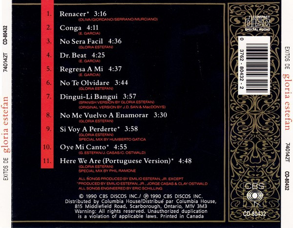 Gloria Estefan – Exitos De Gloria Estefan cd usado - Imagen 2