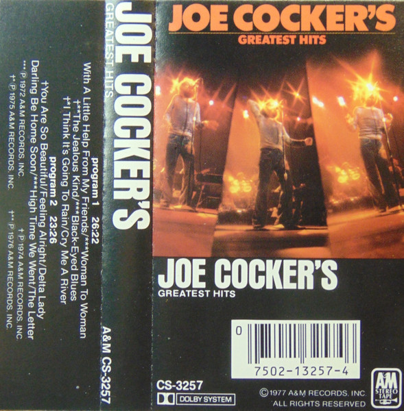 Joe Cocker – Joe Cocker's Greatest Hits cassette usado