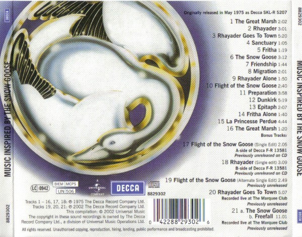 Camel – Music Inspired By The Snow Goose cd nuevo - Imagen 2