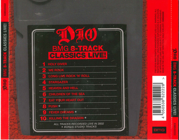 Dio – BMG 8-Track Classics Live! cd nuevo - Imagen 2