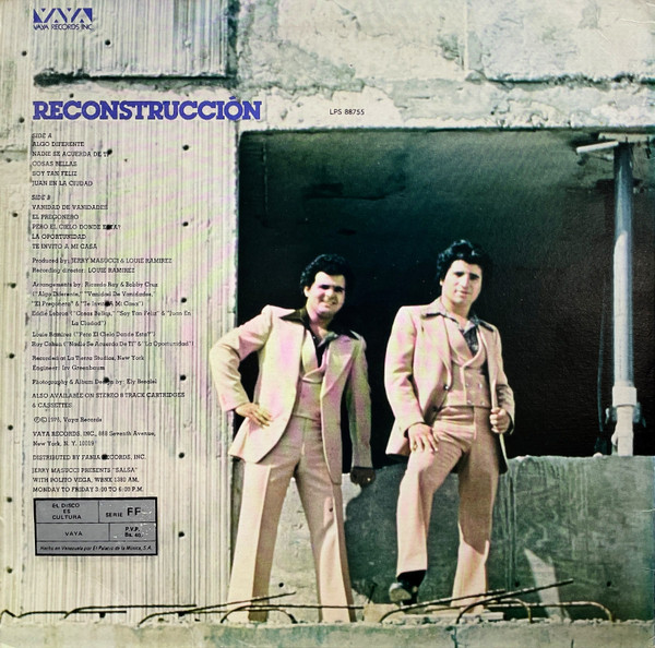 Ricardo Ray & Bobby Cruz – Reconstruccion vinilo usado - Imagen 2