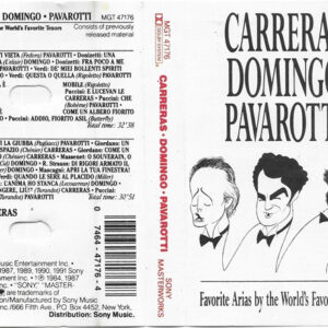 Carreras, Domingo, Pavarotti – Favorite Arias By The World's Favorite Tenors   cassette usado