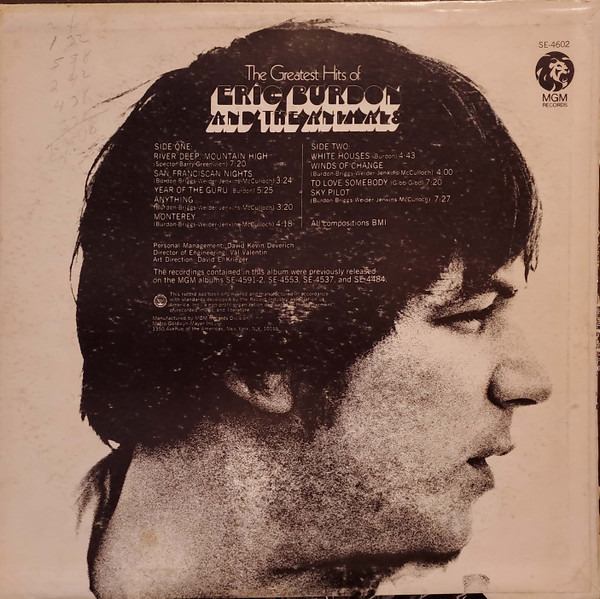 Eric Burdon And The Animals – The Greatest Hits Of Eric Burdon And The Animals vinilo usado - Imagen 2