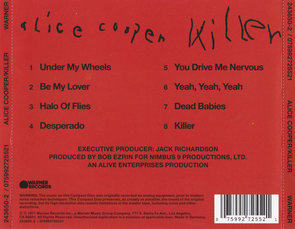 Alice Cooper – Killer cd nuevo - Imagen 2