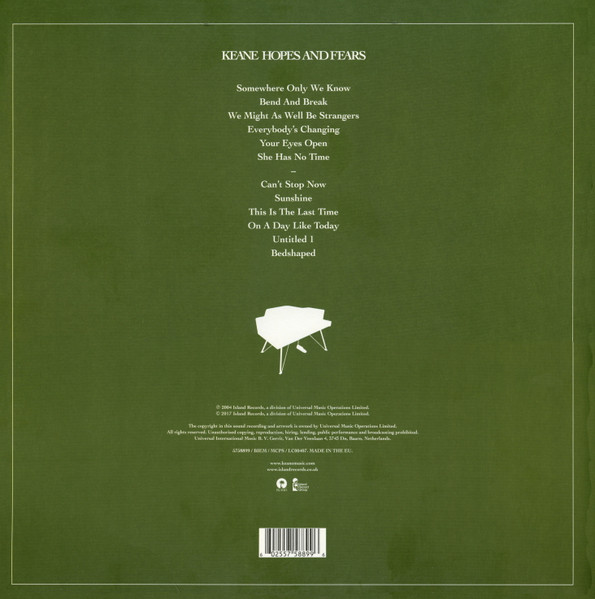 Keane – Hopes And Fears vinilo nuevo - Imagen 2