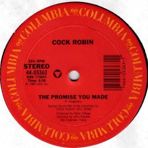 Cock Robin – The Promise You Made   maxi single usado
