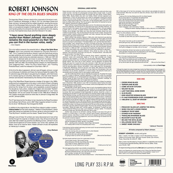 Robert Johnson – King Of The Delta Blues Singers vinilo nuevo - Imagen 2