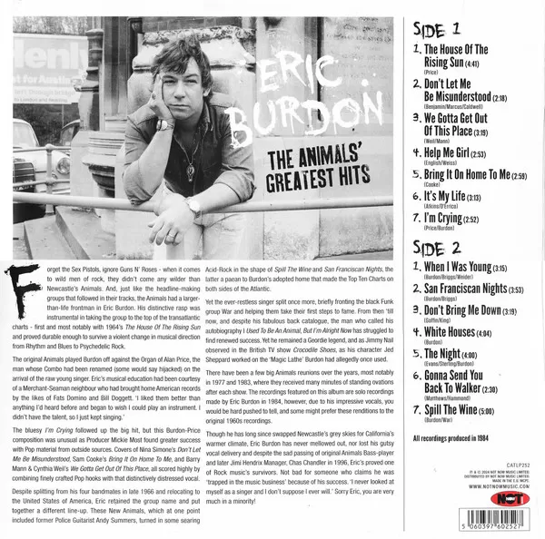 Eric Burdon – The Animals‘ Greatest Hits vinilo nuevo - Imagen 2