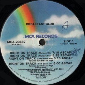 Breakfast Club – Right On Track   maxi single usado