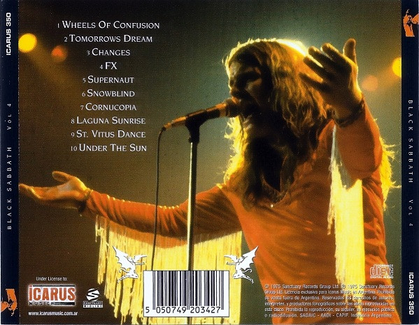 Black Sabbath – Vol 4 cd nuevo - Imagen 2