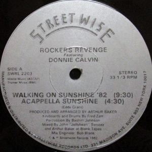Rockers Revenge Featuring Donnie Calvin – Walking On Sunshine ’82   maxi single usado