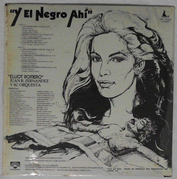 Elliot Romero, Juan B. Fernandez Y Su Orquesta – Y El Negro Ahi vinilo usado - Imagen 2