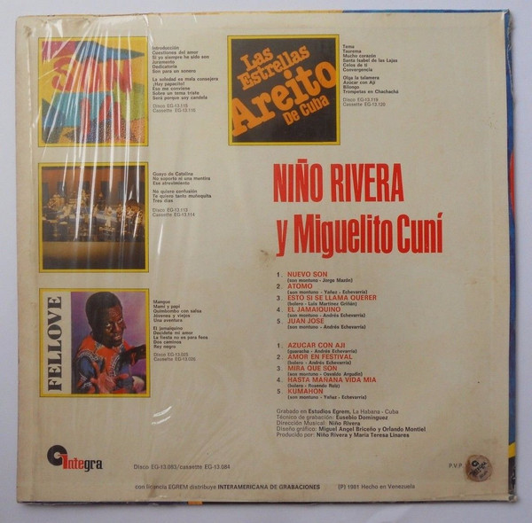 Niño Rivera, Miguelito Cuní – Niño Rivera y Miguelito Cuní vinilo usado - Imagen 2