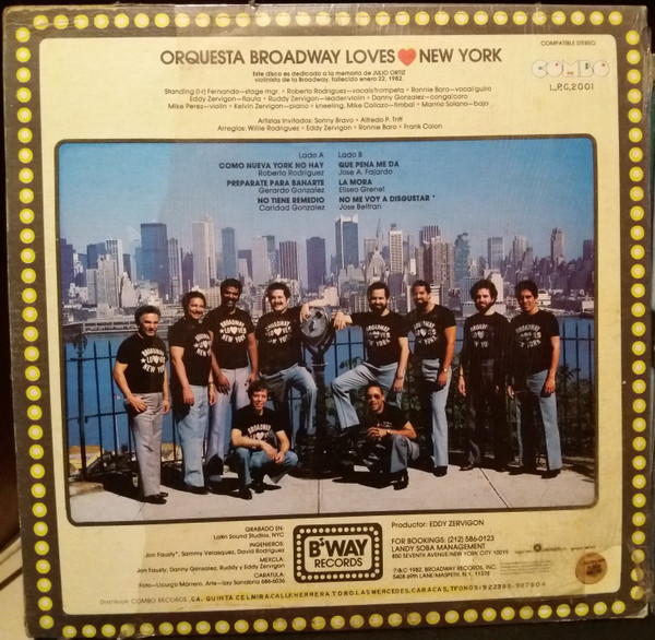 Orquesta Broadway – Loves New York vinilo usado - Imagen 2
