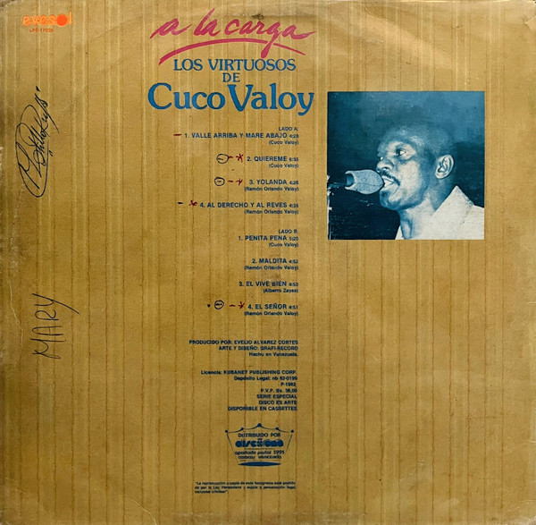 Los Virtuosos de Cuco Valoy – A La Carga vinilo usado - Imagen 2