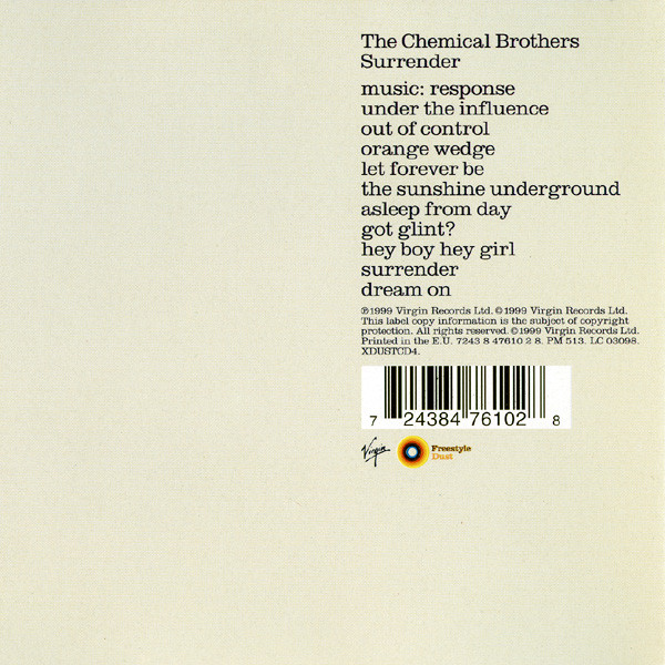 The Chemical Brothers – Surrender cd nuevo - Imagen 2