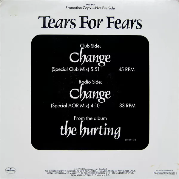 Tears For Fears – Change maxi single usado